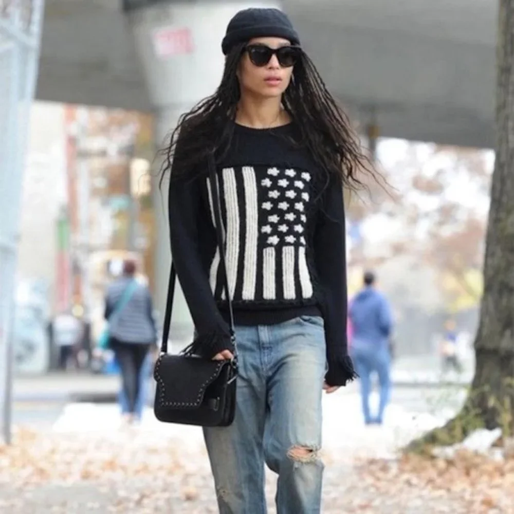 Coach Merino Wool Flag Intarsia Sweater
